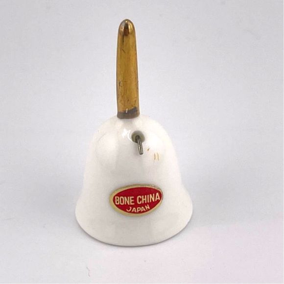 Vintage Bone China‎ Japan Floral White And Gold Tone Bell - Picture 4 of 4